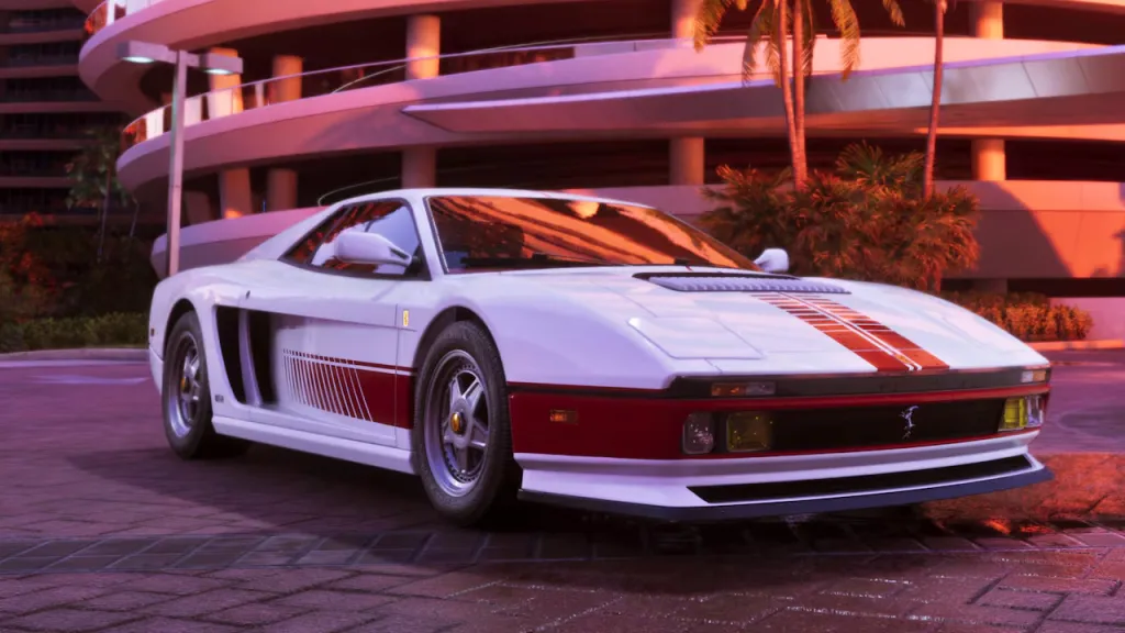 Luxury sports car gaming visual